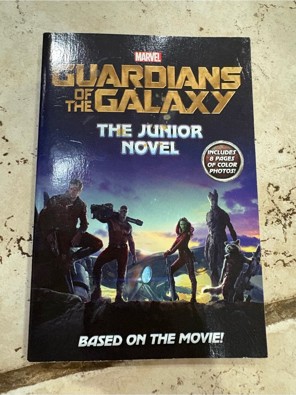 Marvel Guardians of the Galaxy Junior Novel - Purple and Gold Cover